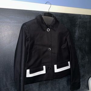 W hu Worth - black jacket with white details - Womens Small
